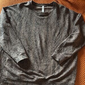 Athleta Black and Brown Patterned Sweatshirt